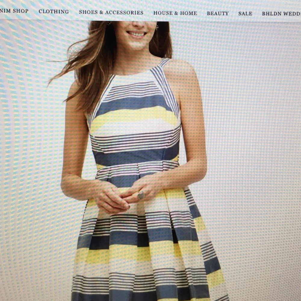 Anthropologie Eva Franco striped halter dress 8 - Picture 2 of 5